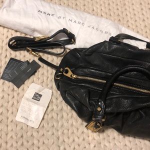 Marc Jacobs Top Handle Satchel Black Leather